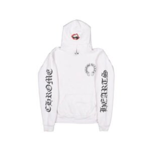 White Chrome Heart Hoodie