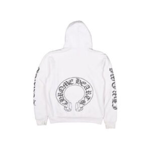 White Chrome Heart Hoodie