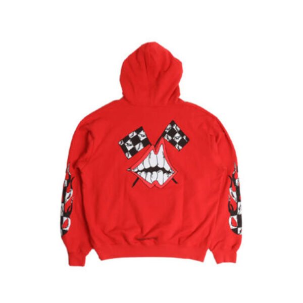 Red Chrome Heart Hoodie