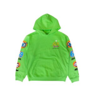 Green Chrome Heart Hoodie