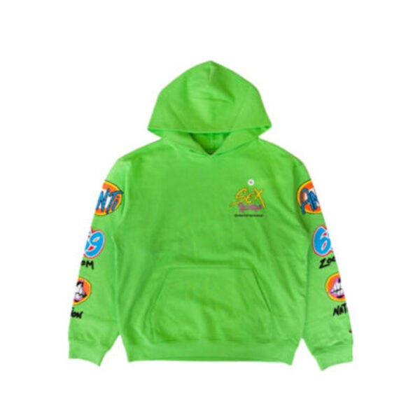 Green Chrome Heart Hoodie